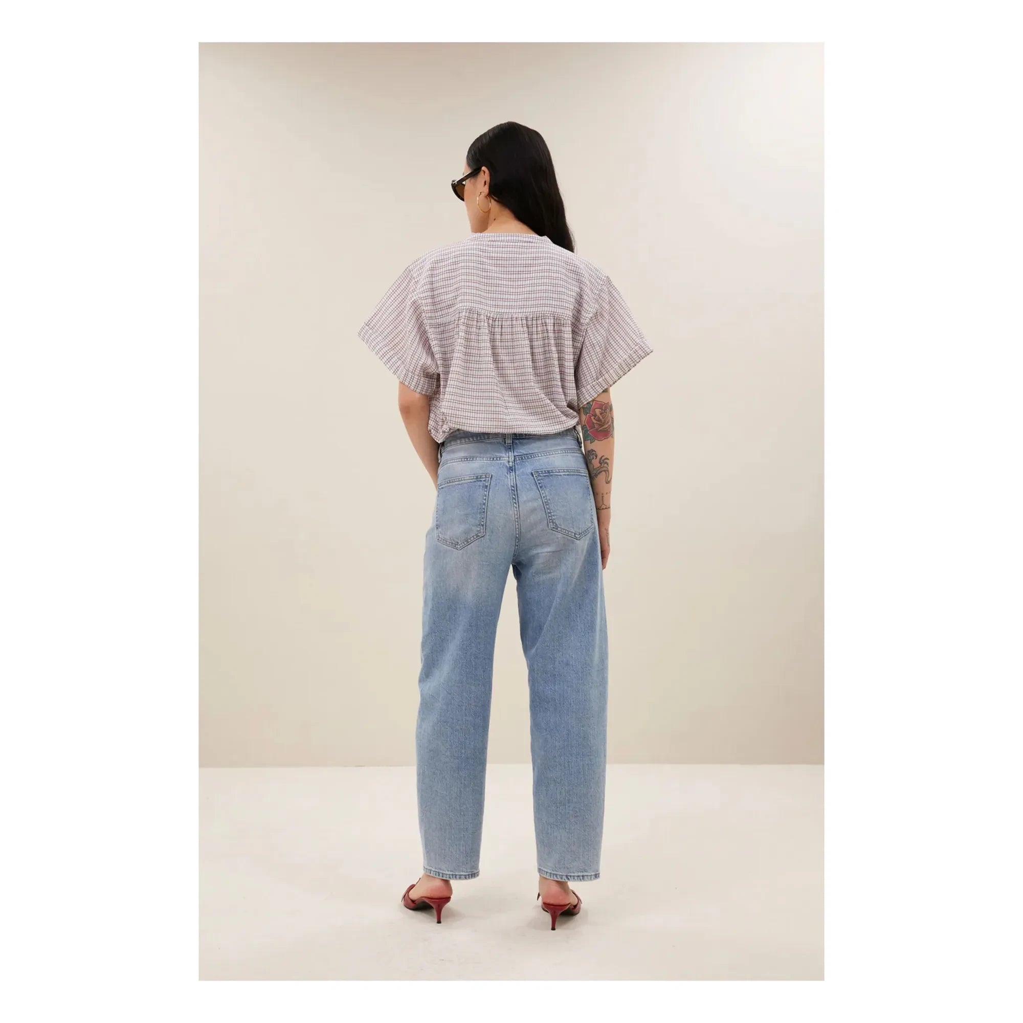 By Bar - Blusa de algodón orgánico Alex | Crema