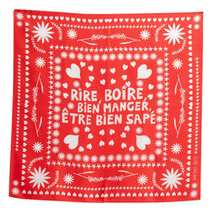 Elise Chalmin - Ben Bandana Bufanda de Seda | Rojo