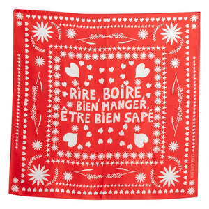 Elise Chalmin - Ben Bandana Bufanda de Seda | Rojo