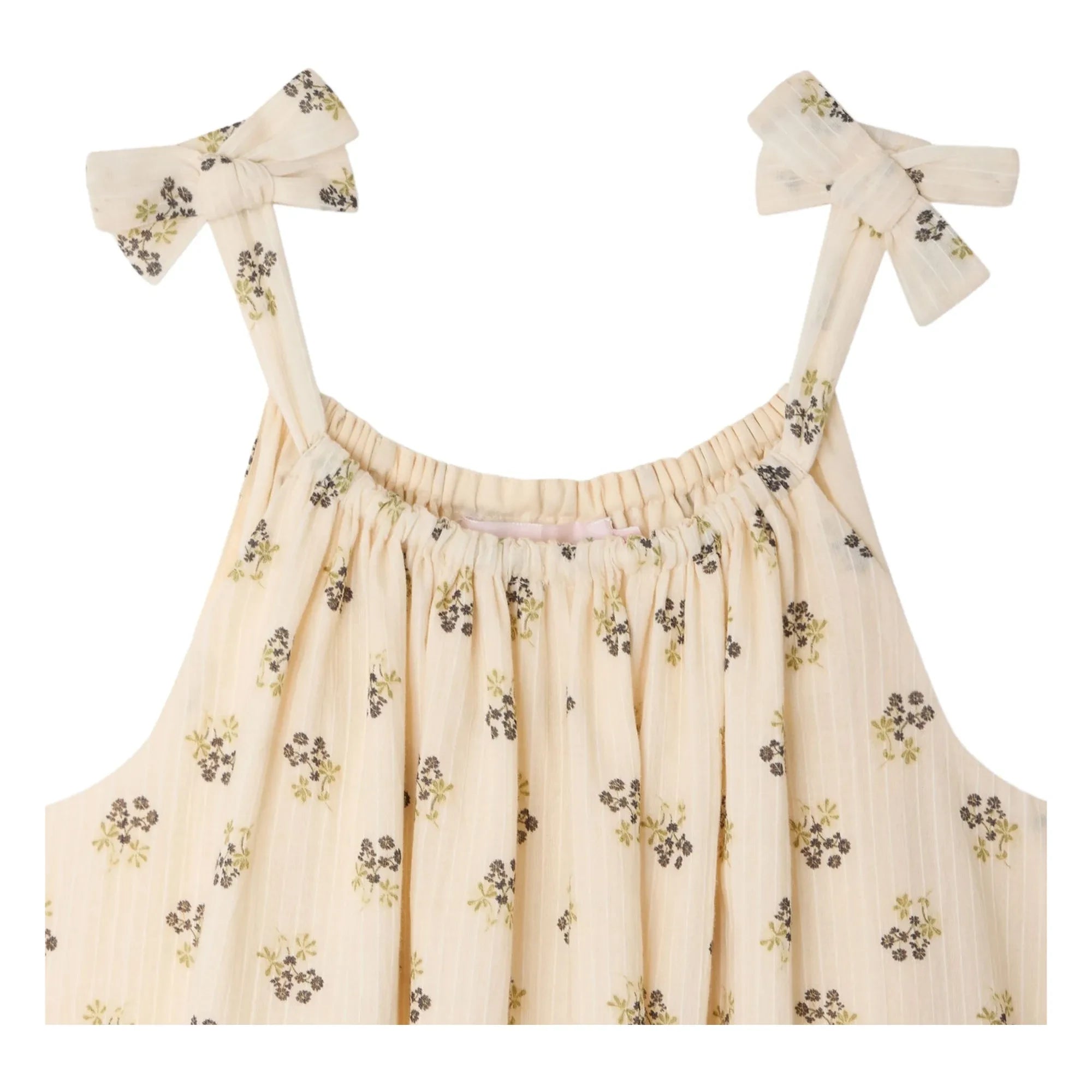 Bonpoint - Vestido de algodón orgánico Eloise Fleurie | Crudo