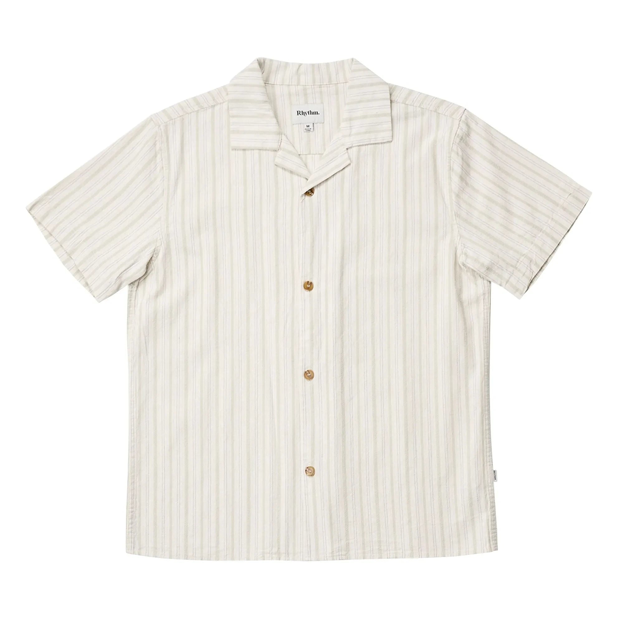 Rhythm - Camisa de manga corta a rayas para vacaciones | Crema