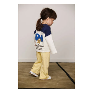 Mini Rodini - Sudadera de algodón orgánico Ping Pong | Blanco