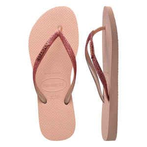 Havaianas - Chanclas de dedo finas con purpurina | Rosa