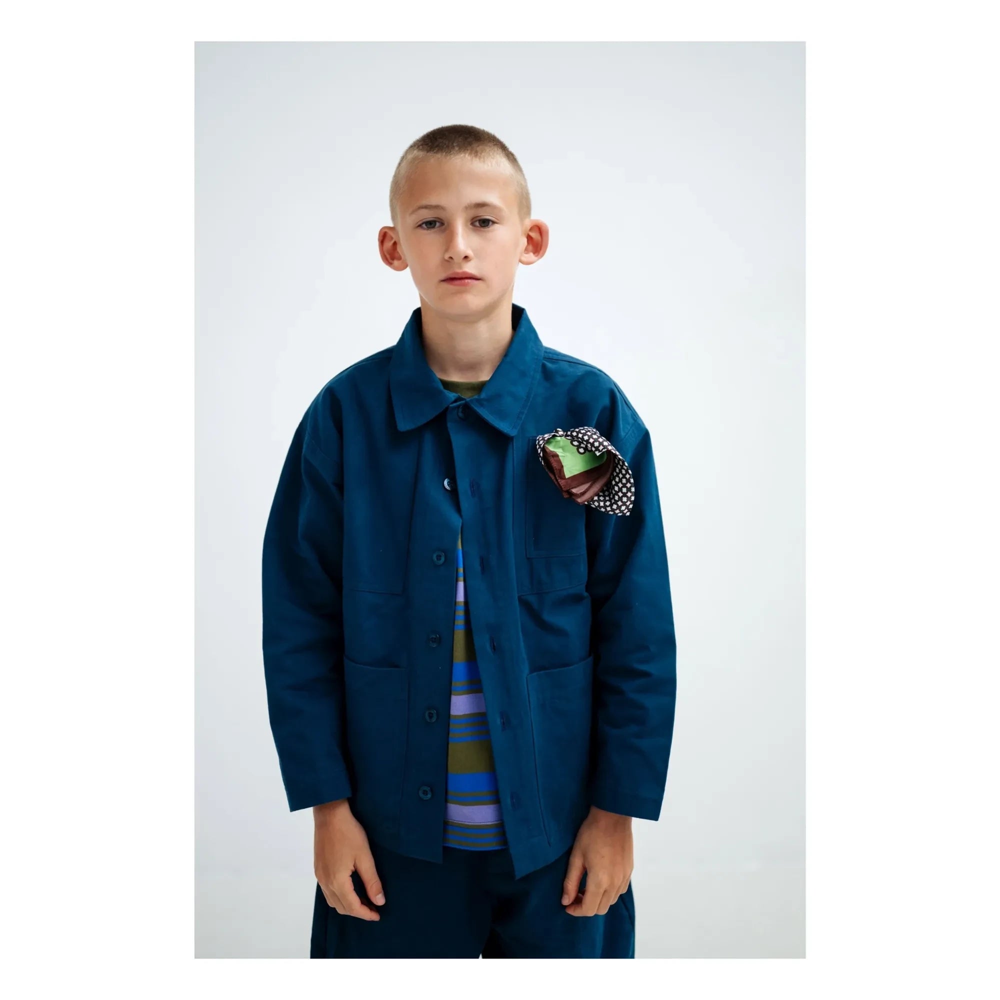 Repose AMS - Chaqueta de trabajo de algodón orgánico | Azul Oscuro