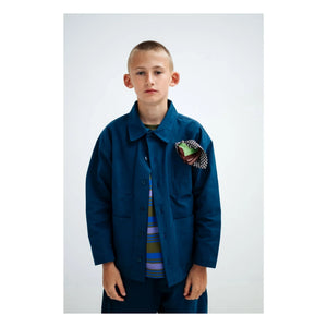 Repose AMS - Chaqueta de trabajo de algodón orgánico | Azul Oscuro