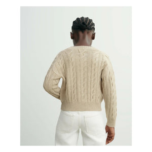 Bompard - Cárdigan de cachemir trenzado | Crema