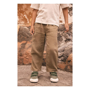 Bonton - Nils Pantalones de Gasa de Algodón | Caqui