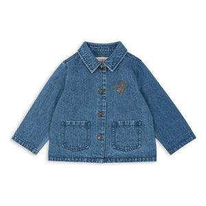 Konges Sløjd - Chaqueta de algodón orgánico denim Magot Cheetah | Azul