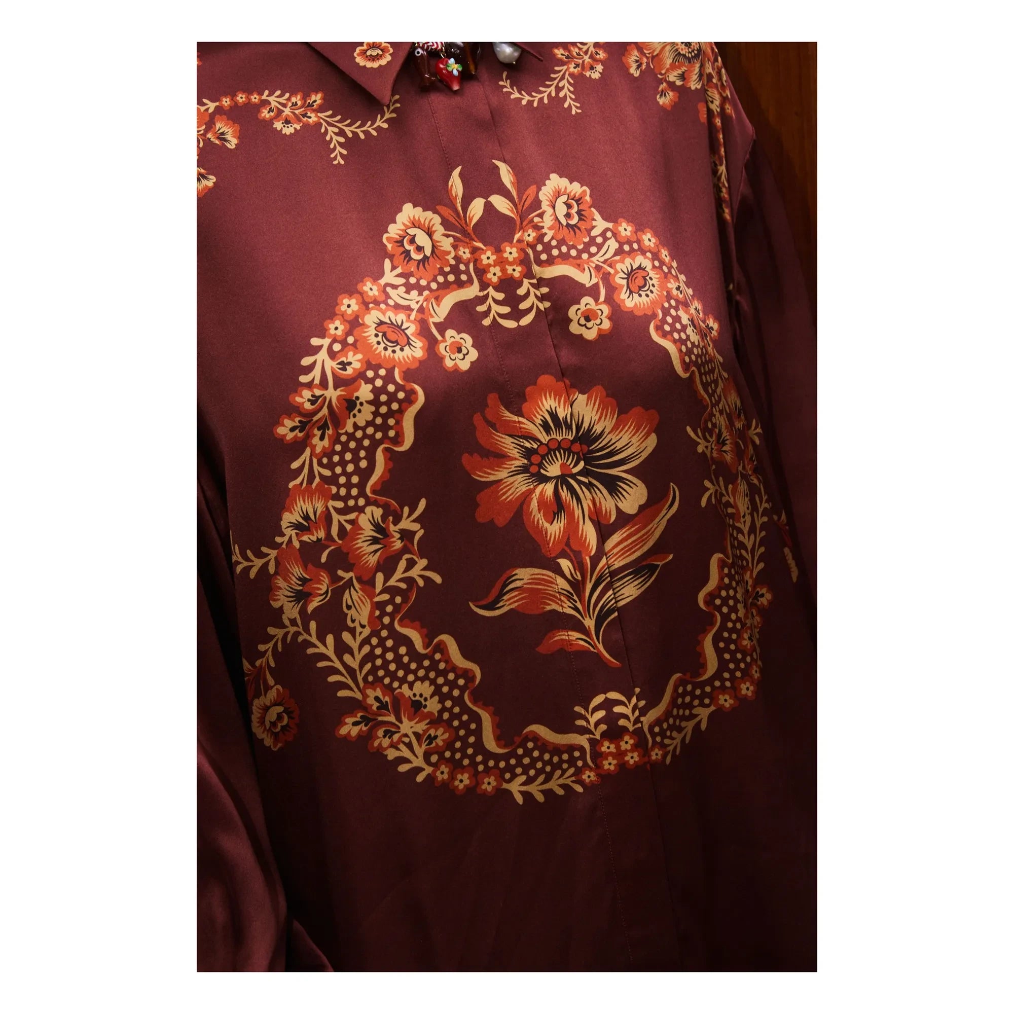 Alémais - Seraphina ipek gömlek | Bordo