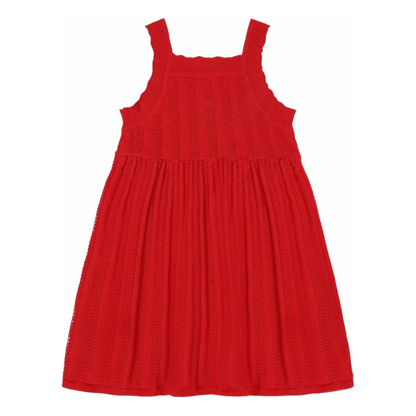 FUB - Vestido de Verano Fino de Algodón Orgánico | Rojo