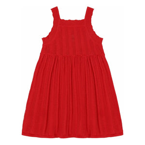 FUB - Vestido de Verano Fino de Algodón Orgánico | Rojo