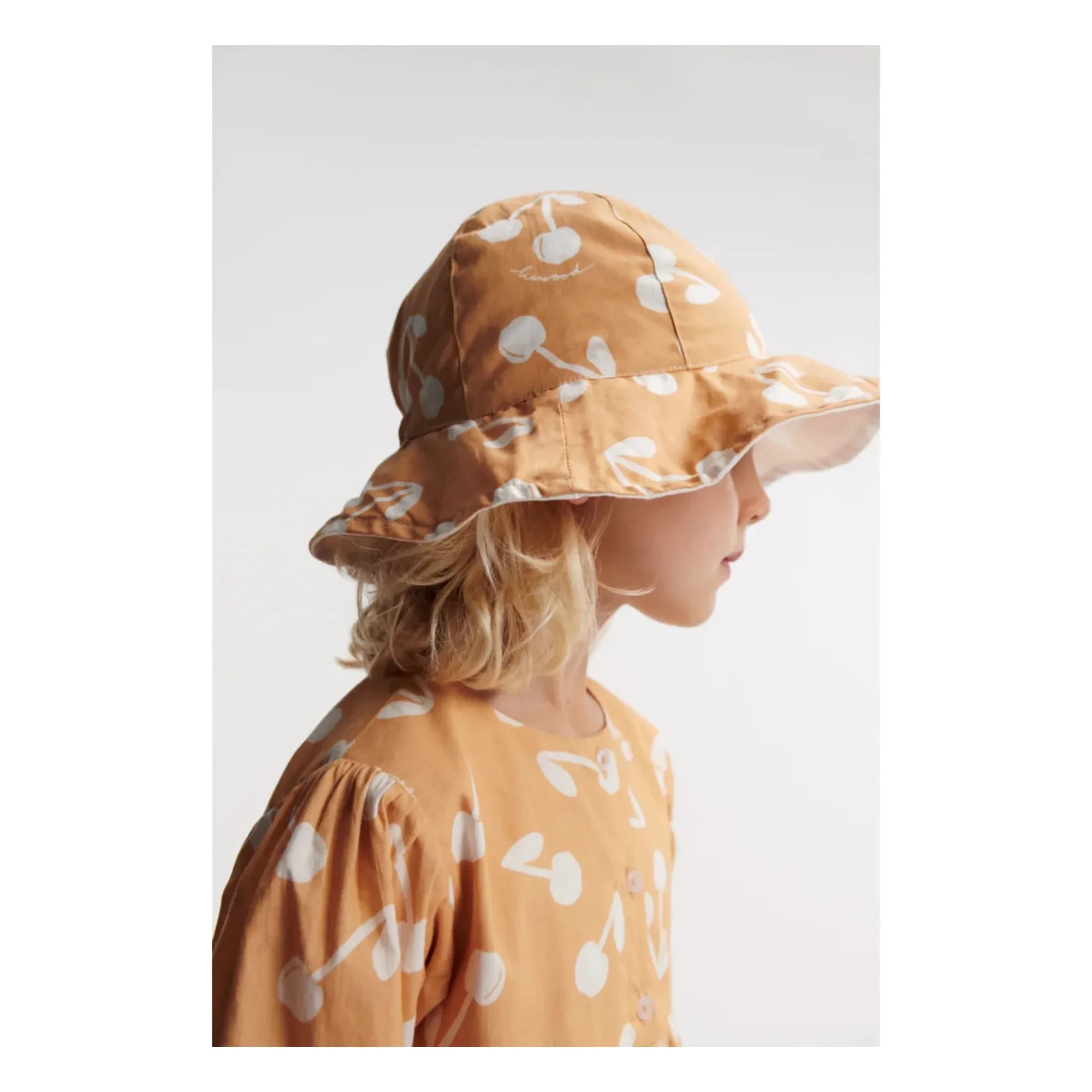 Gorro Amelia de algodón orgánico de doble cara de Liewood | Albaricoque