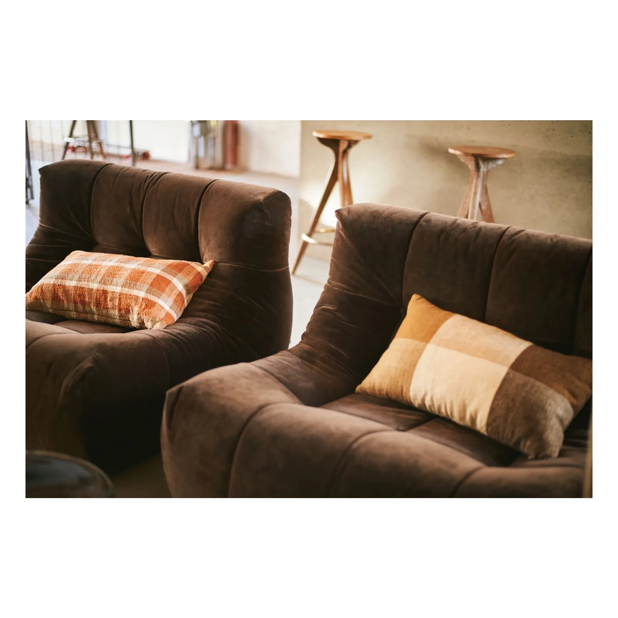 HKliving - Sofá chaiselongue | Marrón