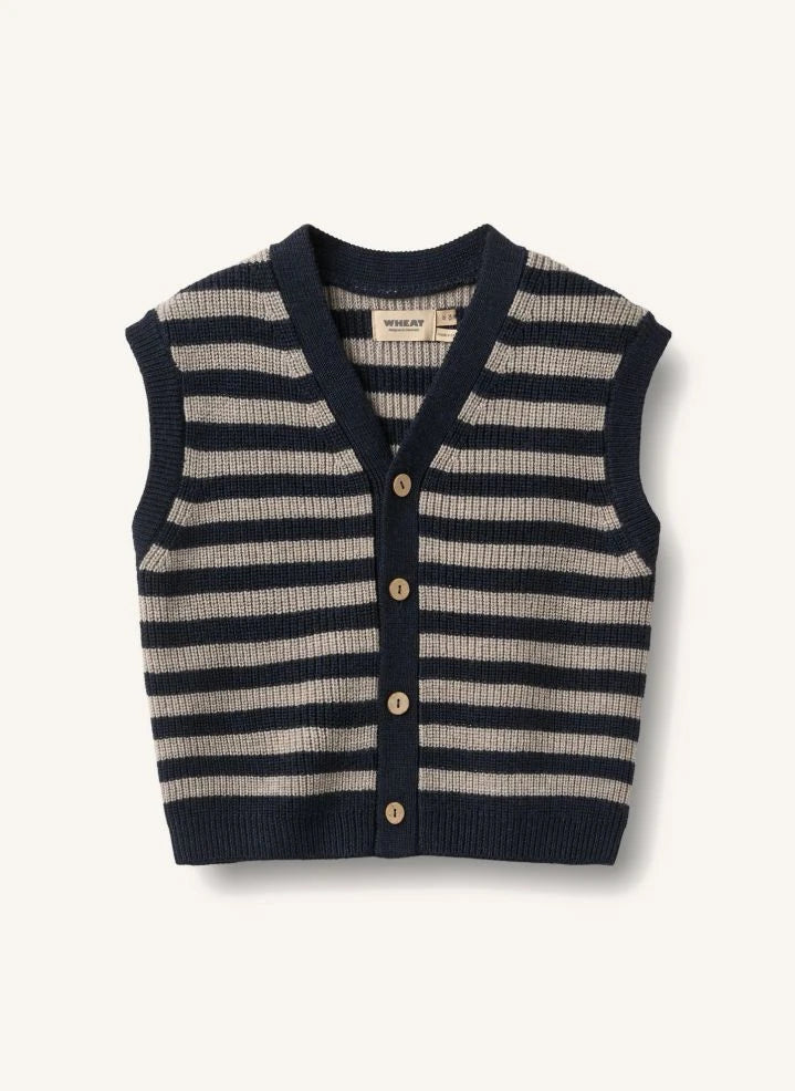 Wheat - Chaleco sin mangas Pete de lana merino | Beige