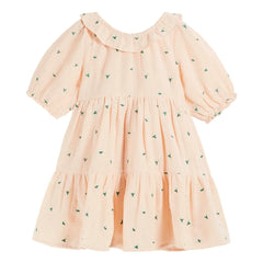 Emile et Ida - Vestido bordado Marguerite | Rosa empolvado