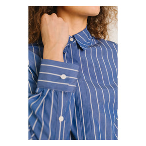 Sacrécoeur - Sophie Camisa Rayada Popelín | Azul