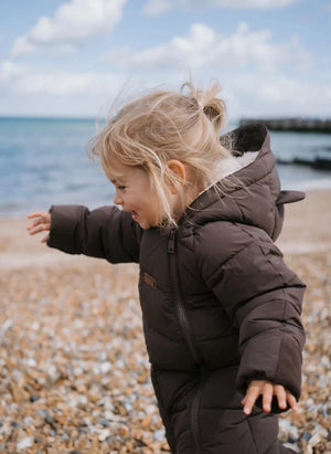 Töastie - Chaqueta Cloud con Capucha de Piel Sintética Impermeable | Marrón