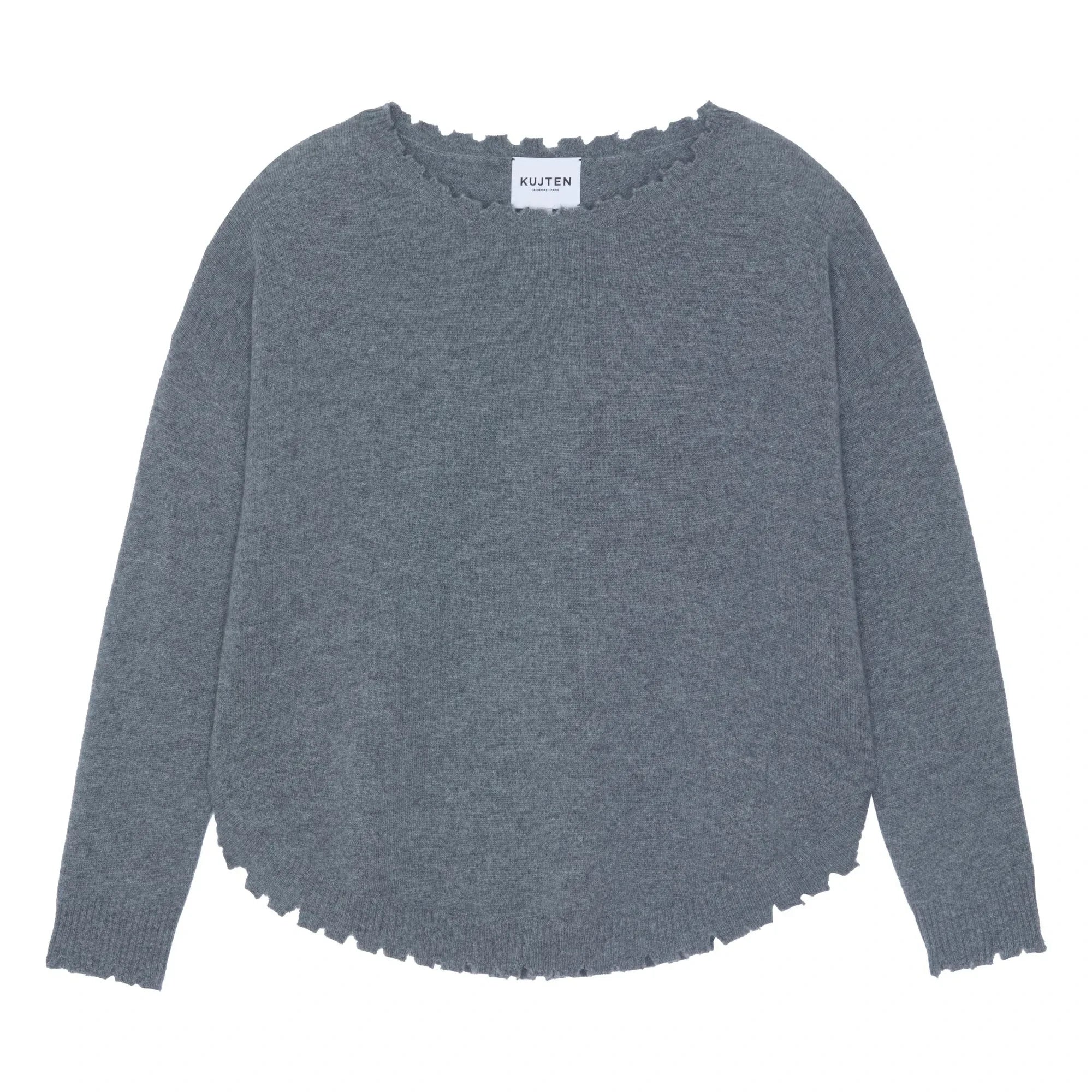 Kujten - Jersey de Cachemira Mela | Gris