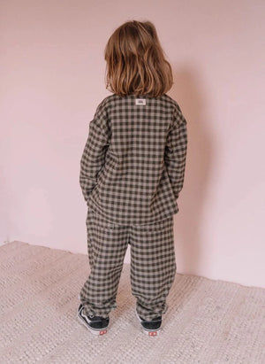 Studio Bohème - Pantalón de algodón orgánico Carrott Vichy | Gris