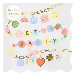 Meri Meri - Servilletas de papel Charm Party - Juego de 16