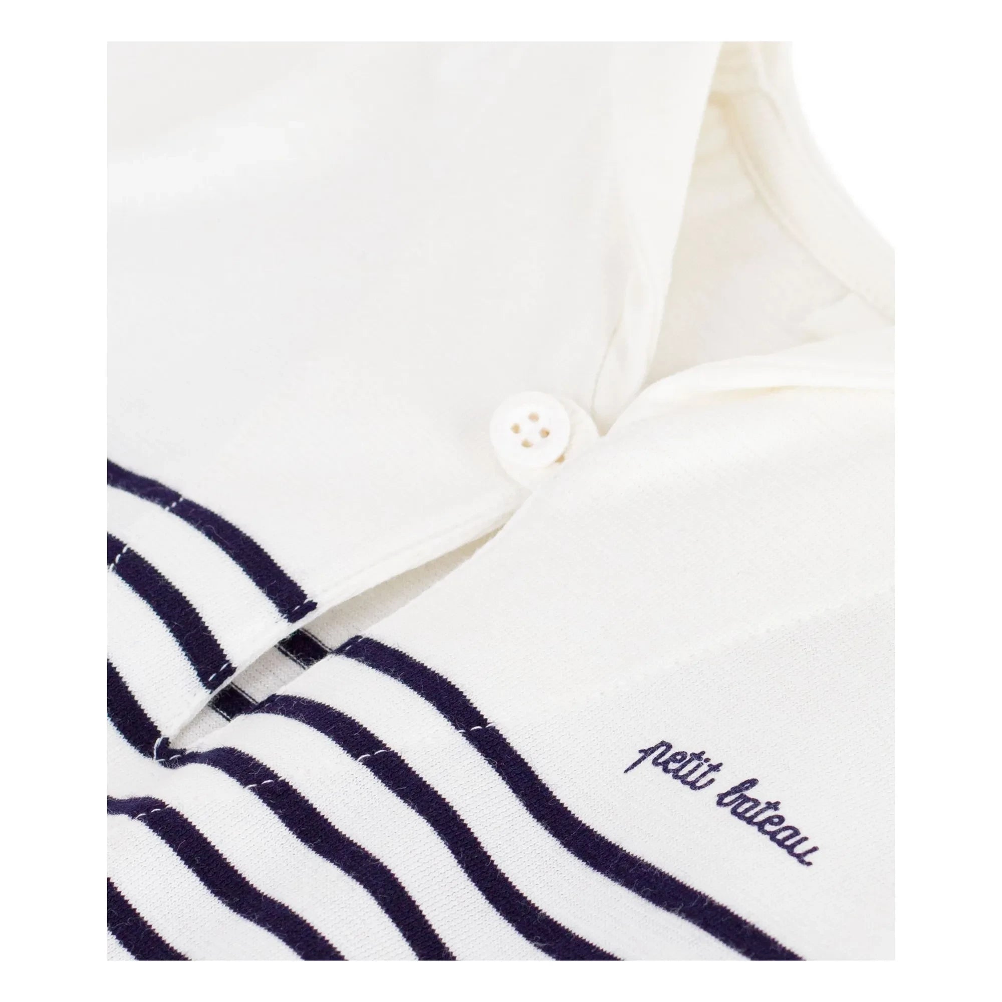 Petit Bateau - Peto de algodón orgánico a rayas | Blanco