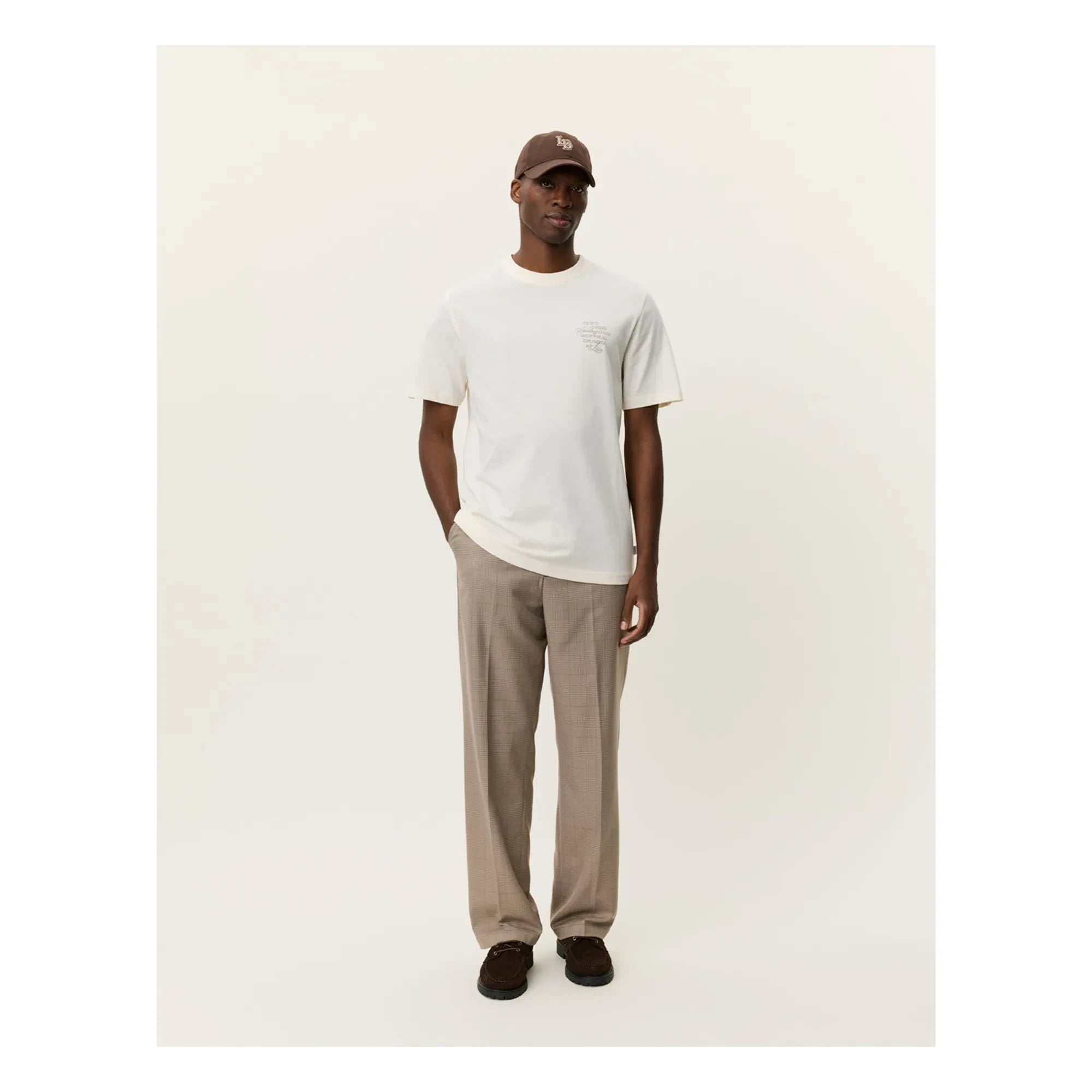 Les Deux - Camiseta Ben Faience de algodón orgánico | Crema