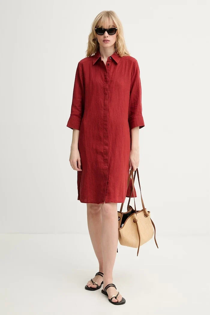 Vestido camisero de lino Marc O'Polo