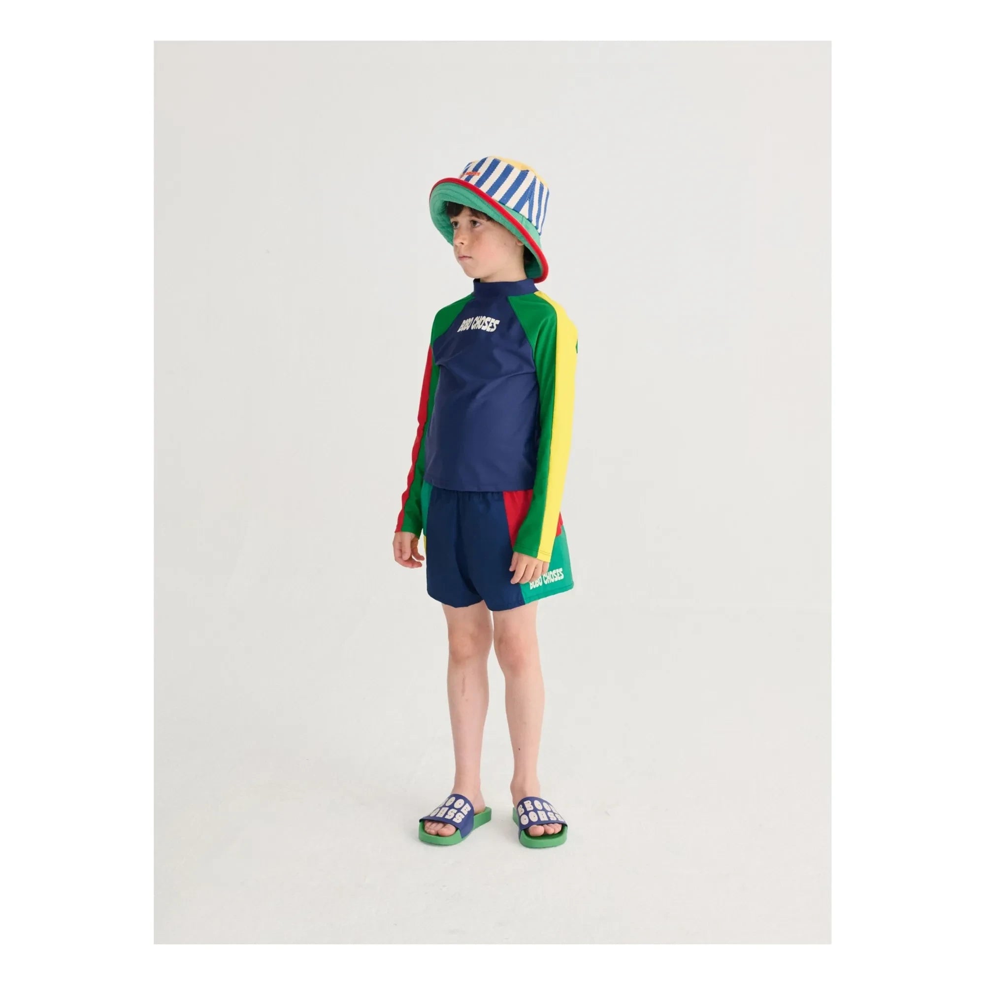 Bobo Choses - Bañador tipo bermuda con bloques de color | Azul marino