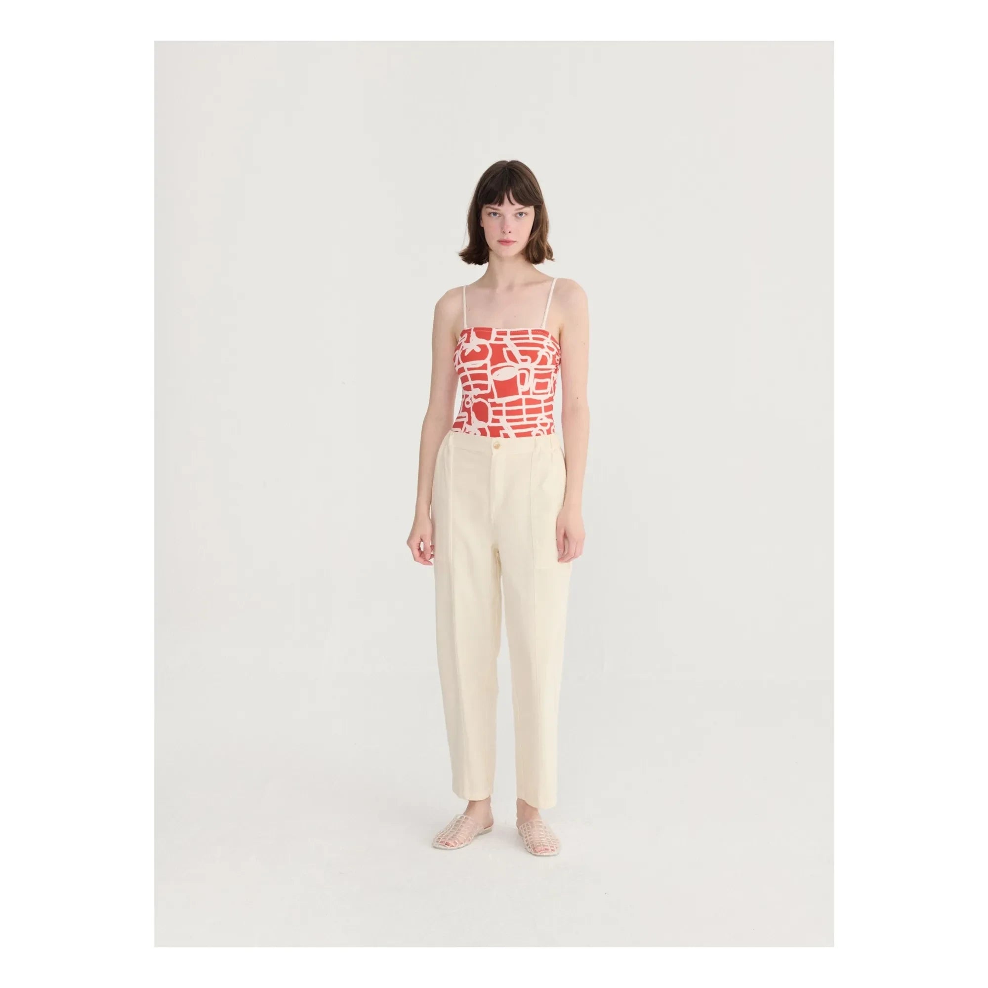 Bobo Choses - Pantalón de algodón orgánico Cocoon | Crema