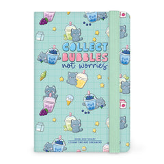 Legami - Agenda Fotográfica Semanal de 16 Meses 2026/2027 - Té de Burbuja de Gatito - Pequeña con Cuaderno