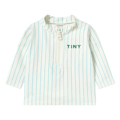 Tinycottons - Camiseta de baño de rayas con protección UV | Azul claro