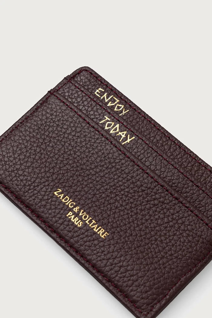 Funda de cartera de cuero para mujer