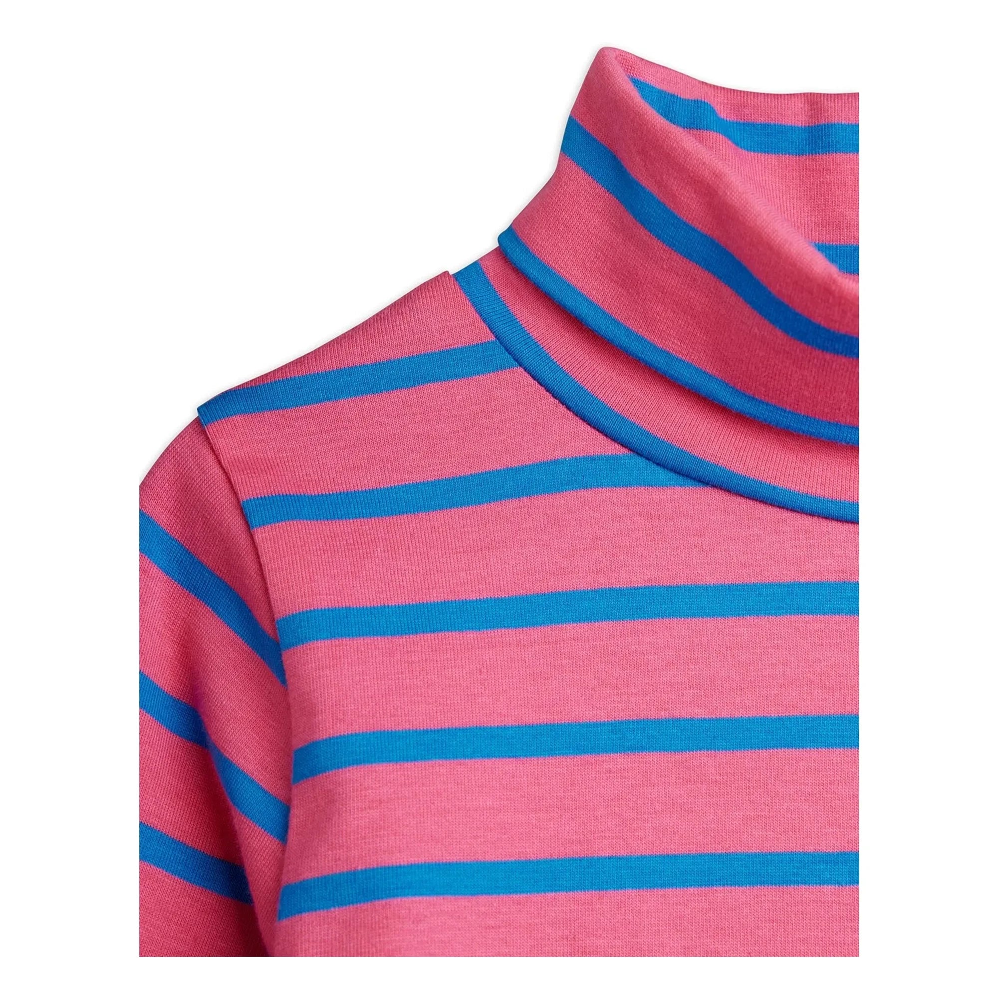 Mini Rodini - Cuello alto de algodón orgánico a rayas | Rosa