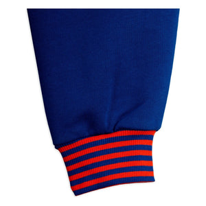Mini Rodini - Jogger de algodón orgánico a rayas | Azul real