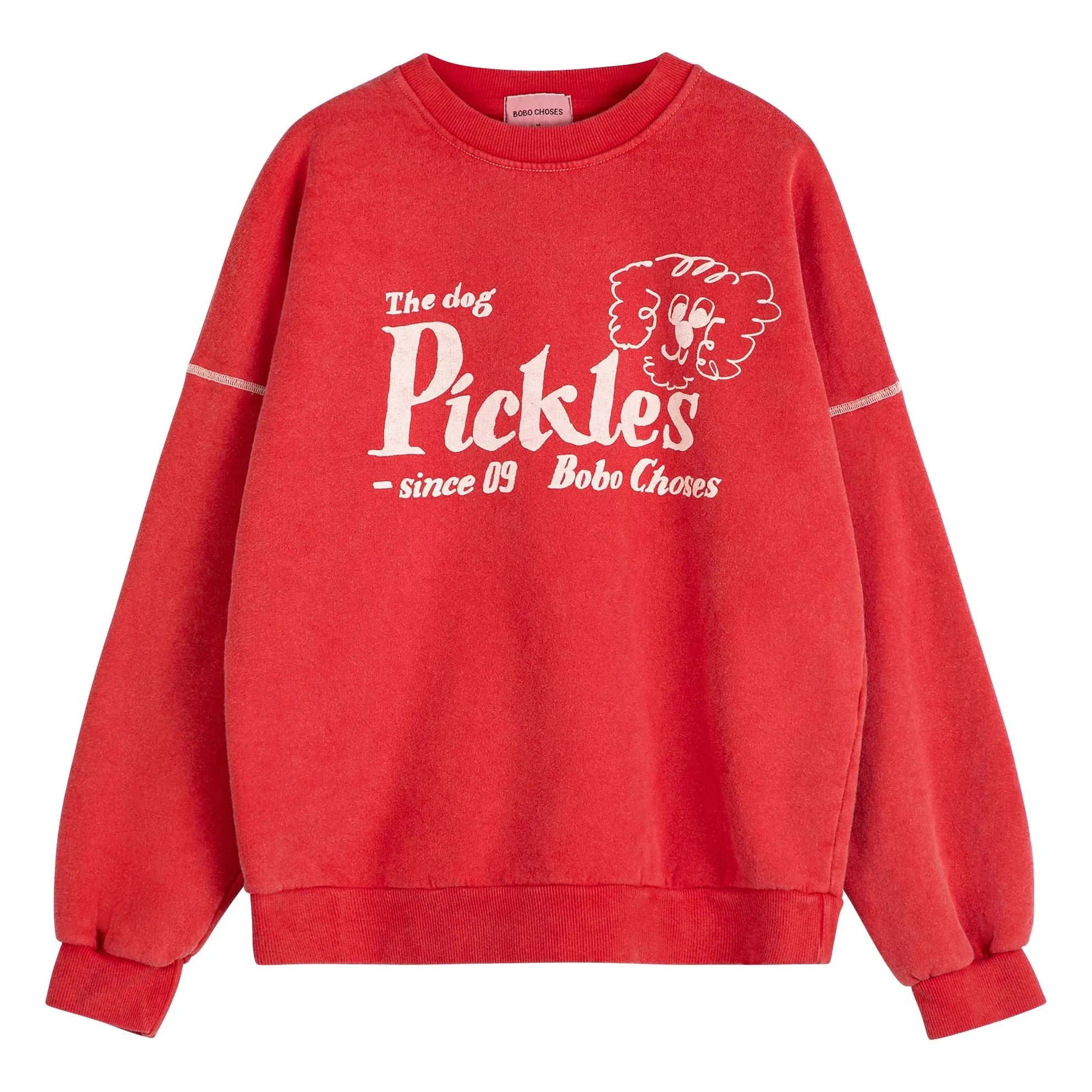 Bobo Choses - Sudadera de algodón orgánico Pickles the Dog | Rojo