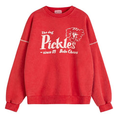 Bobo Choses - Sudadera de algodón orgánico Pickles the Dog | Rojo