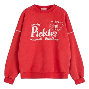 Bobo Choses - Sudadera de algodón orgánico Pickles the Dog | Rojo