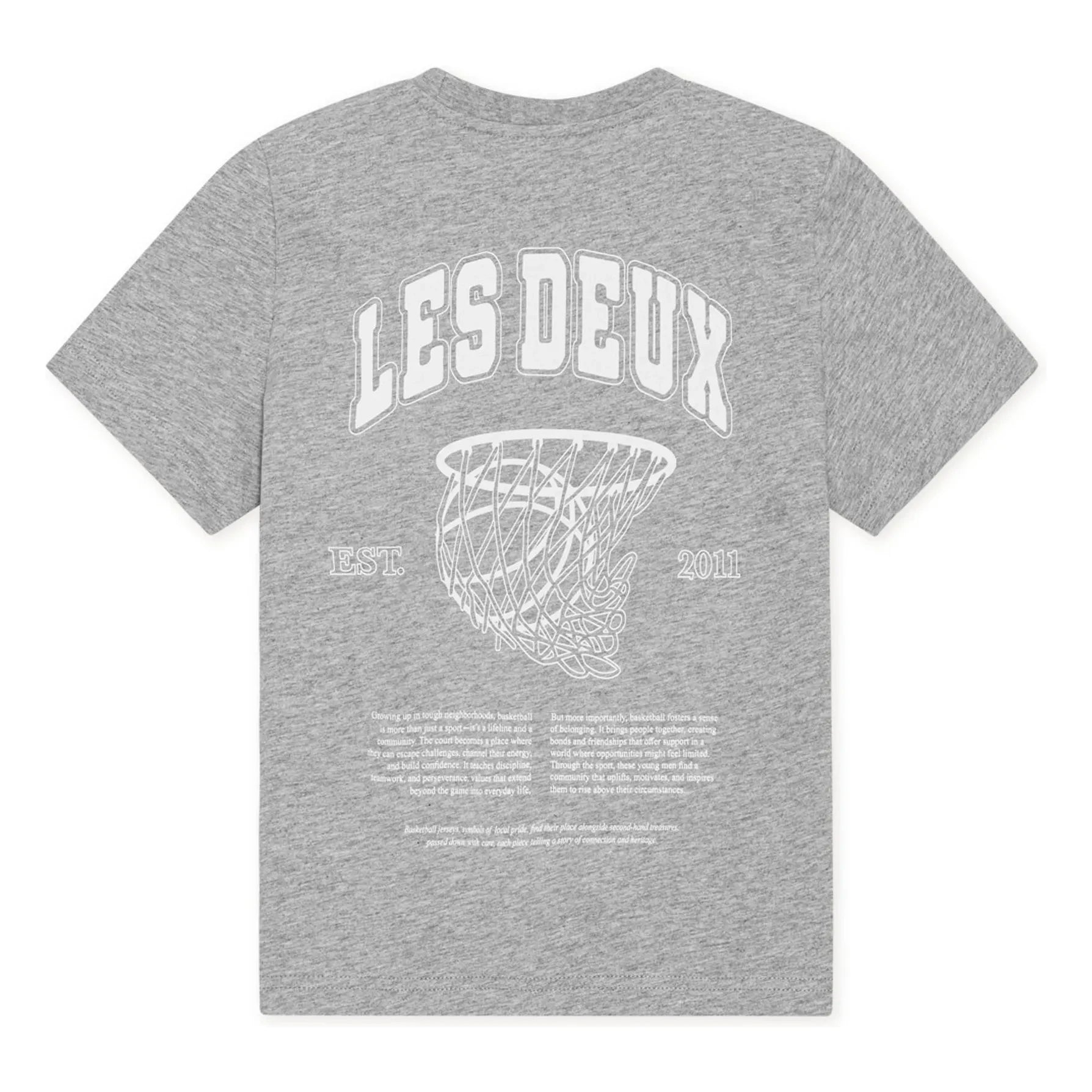 Les Deux - Camiseta de Algodón Orgánico Hoop | Gris