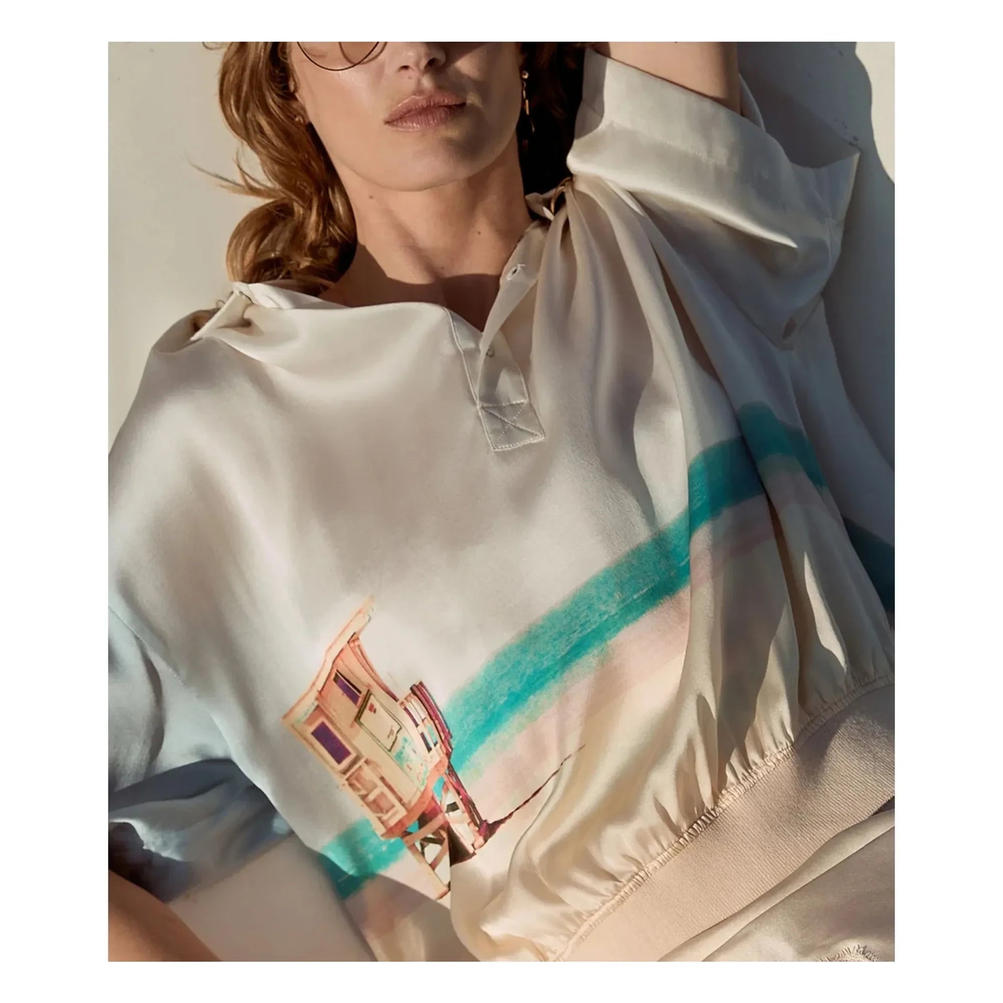 Mes Demoiselles - Blusa de seda Malden | Azul