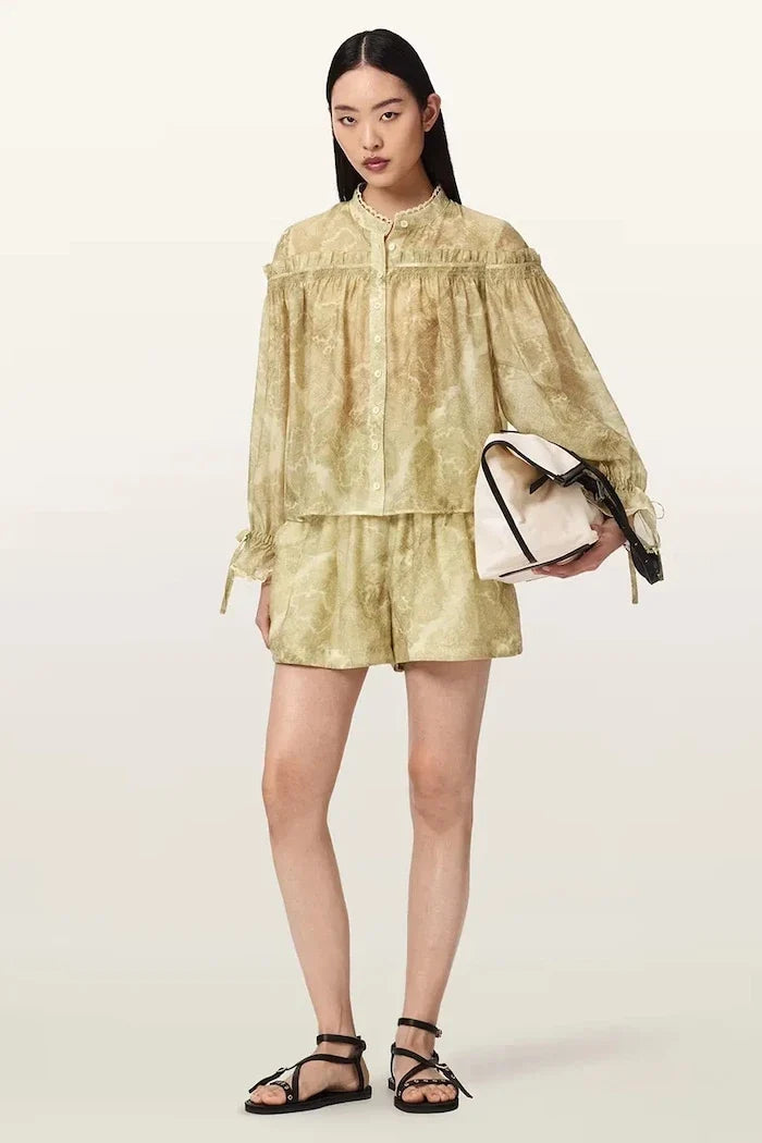 AllSaints shorts cortos de lyocell ISLA para mujer