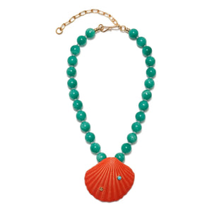 Lizzie Fortunato - Collar de conchas de Corfú | Verde