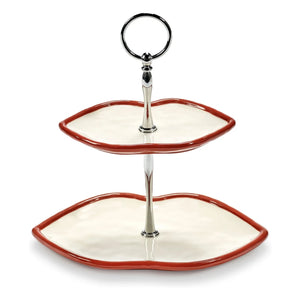 Serax - Expositor de tartas de 2 niveles, Wouters & Hendrix | Rojo
