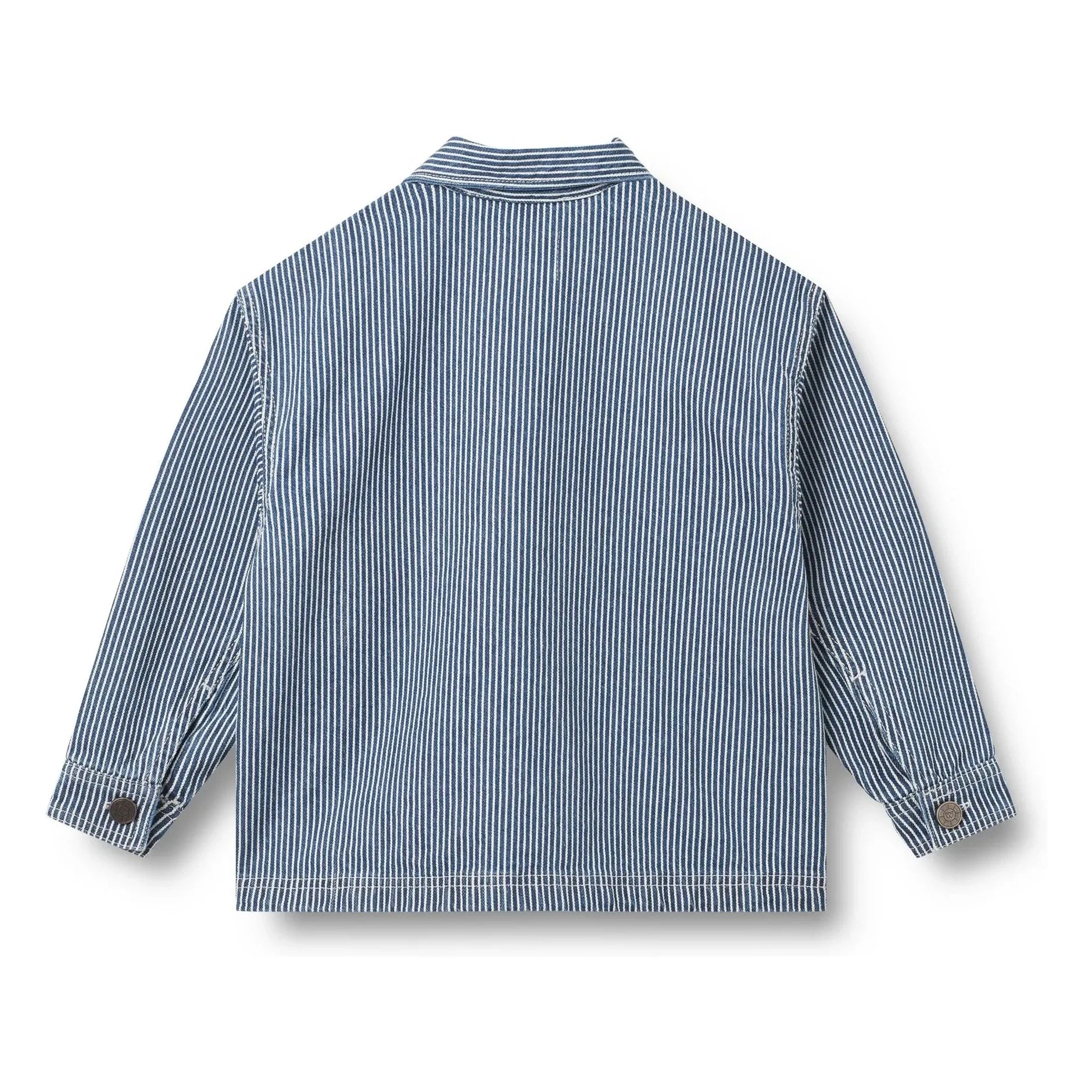 Wheat - Chaqueta de algodón orgánico a rayas Cole Denim | Azul