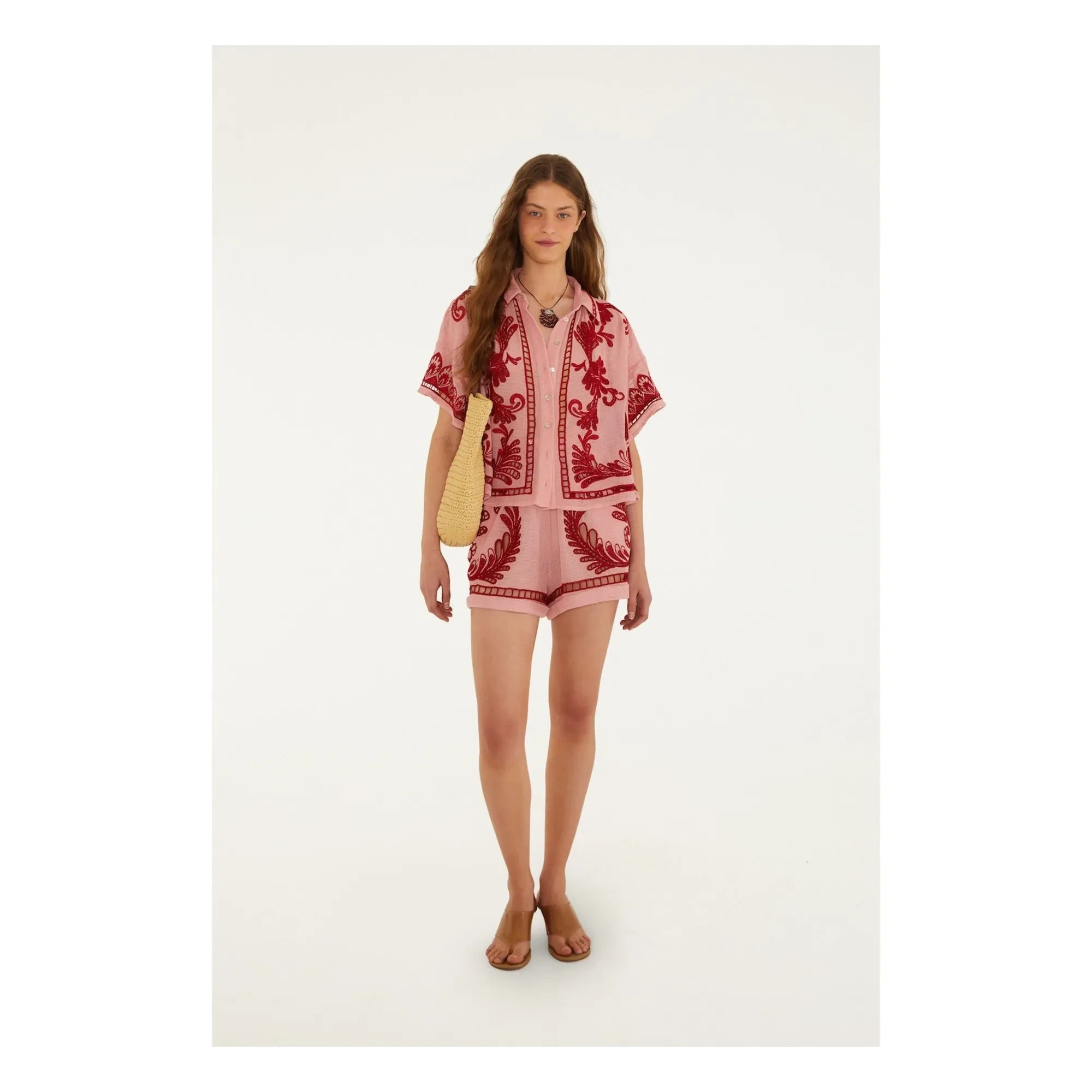 Farm Rio - Shorts arabescos | Rosa