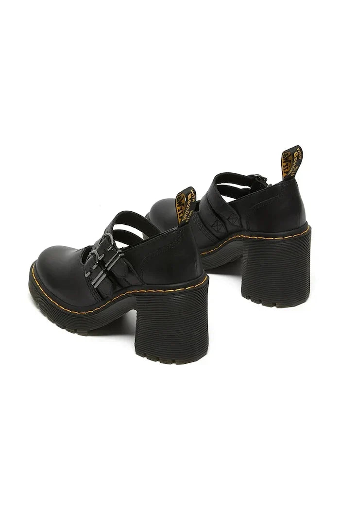 Zapatos de piel con tacón grueso Mary Jane Eviee de Dr. Martens