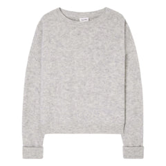 American Vintage - Jersey cuello barco de alpaca y lana Vitow | Gris claro jaspeado