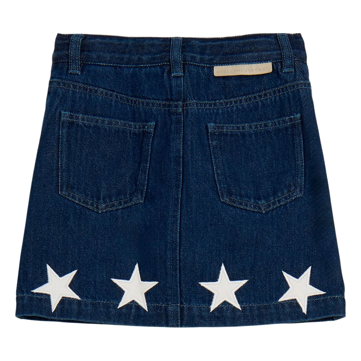 Stella McCartney Kids - Falda vaquera con estrellas | Azul oscuro