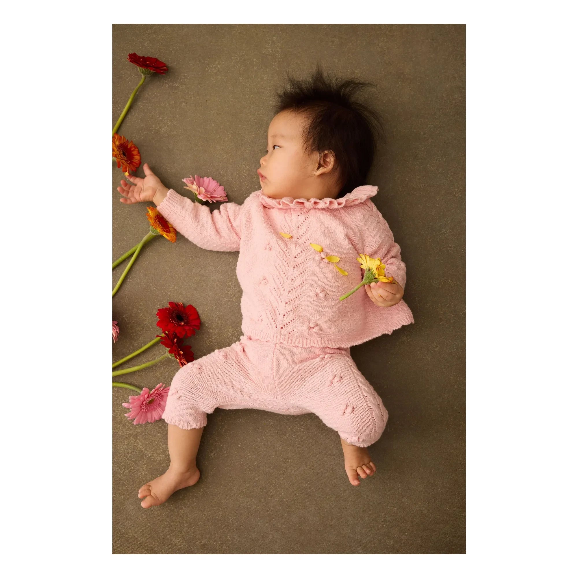 Louise Misha - Jersey Elvina con cuello con volantes | Rosa