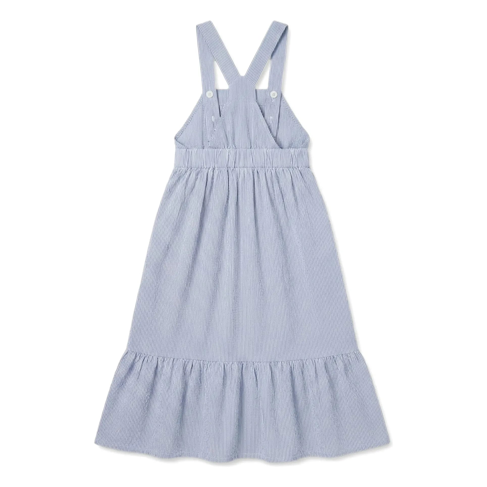 Smallable Kid - Vestido con peto de rayas Pia | Azul real