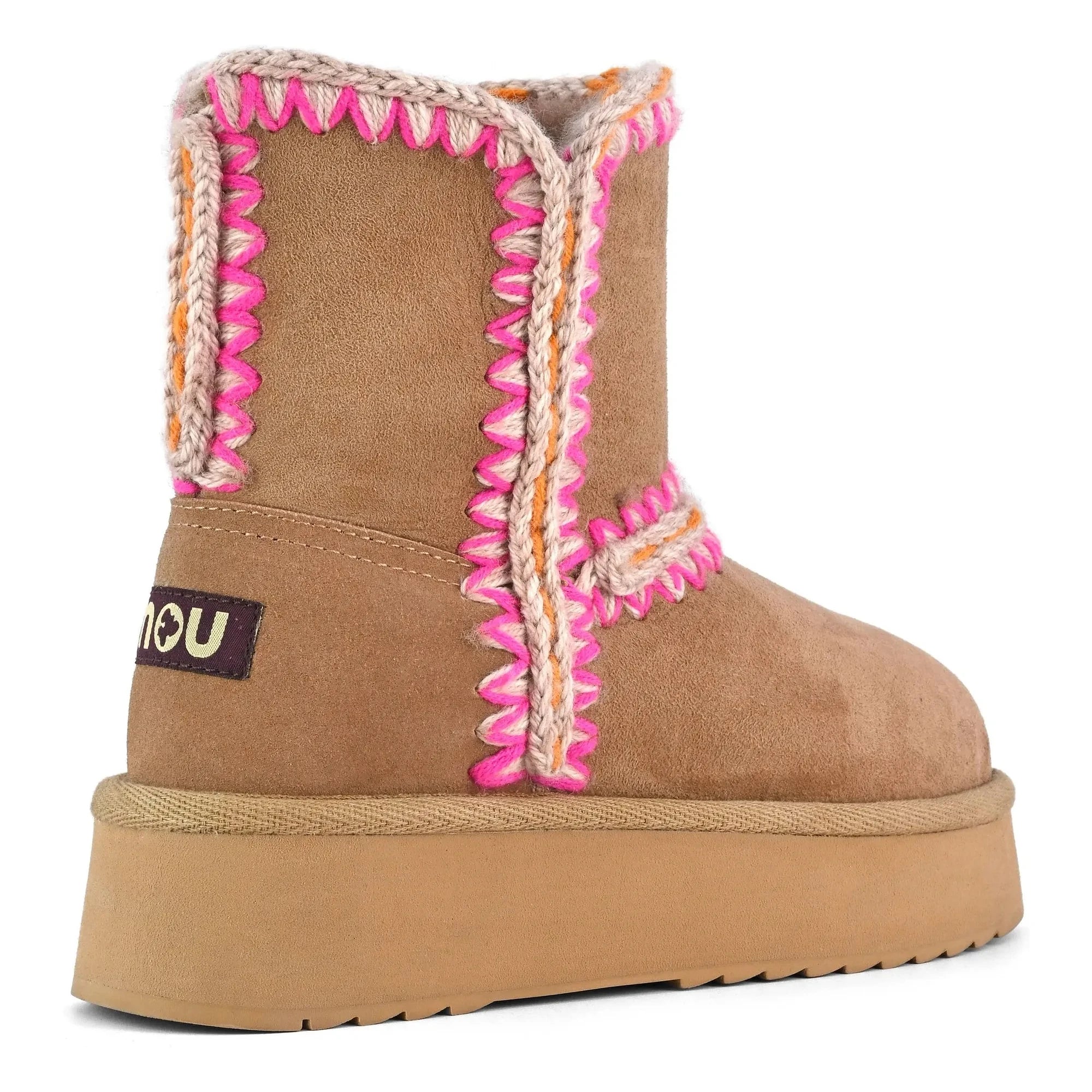 Mou - Botas Compensadas Norfolk Suecia | Rosa
